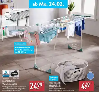 Aldi Nord HOME CREATION Wäscheständer Angebot