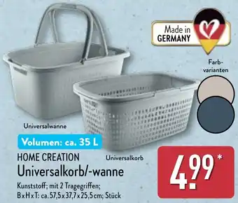 Aldi Nord HOME CREATION Universalkorb/-wanne Angebot