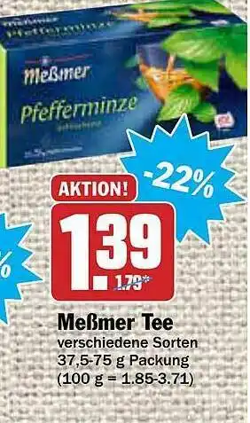 AEZ Meßmer Tee Angebot