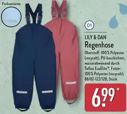 Aldi Nord LILY & DAN Regenhose Angebot