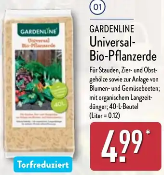 Aldi Nord GARDENLINE Universal Bio-Pflanzerde Angebot