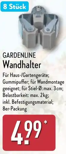 Aldi Nord GARDENLINE Wandhalter Angebot