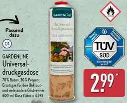 Aldi Nord GARDENLINE Universaldruckgasdose Angebot