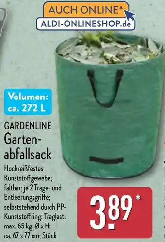 Aldi Nord GARDENLINE Gartenabfallsack Angebot