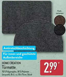 Aldi Nord HOME CREATION Türmatte Angebot