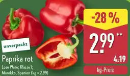 Aldi Nord Paprika rot Angebot