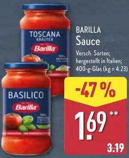 Aldi Nord BARILLA Sauce Angebot