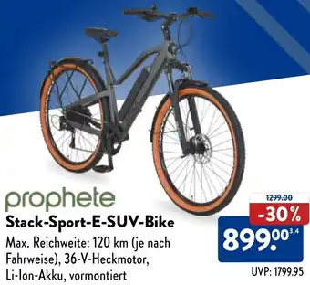 Aldi Nord prophete Stack-Sport-E-SUV-Bike Angebot