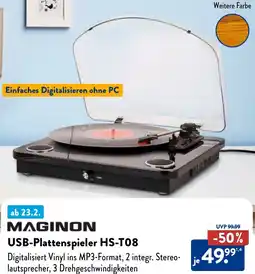 Aldi Nord MAGINON USB-Plattenspieler HS-T08 Angebot