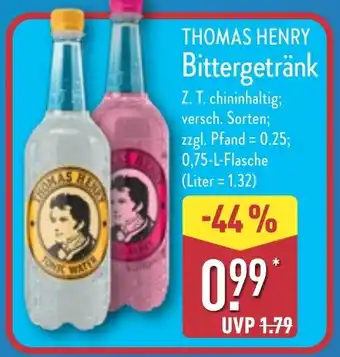 Aldi Nord THOMAS HENRY Bittergetränk Angebot