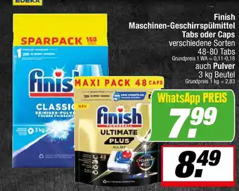 L. STROETMANN GROSSMARKT Finish Maschinen-Geschirrspülmittel Tabs oder Caps Angebot