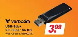 Expert verbatim USB-Stick 2.0 Slider 64 GB Angebot