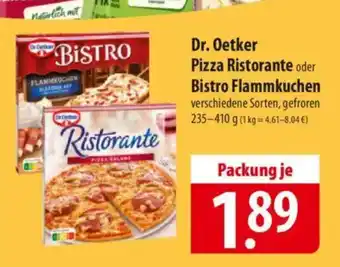 Famila Nord Ost Dr. Oetker Pizza Ristorante oder Bistro Flammkuchen Angebot