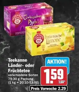 Hit Teekanne Länder- oder Früchtetee Angebot