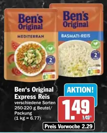 Hit Ben's Original Express Reis Angebot