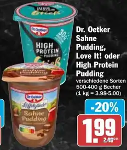 Hit Dr. Oetker Sahne Pudding, Love It! oder High Protein Pudding Angebot