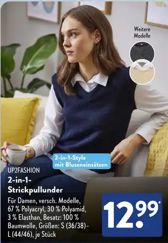 NETTO UP2FASHION 2-in-1- Strickpullunder Angebot