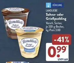 NETTO LANDLIEBE Sahne- oder Grießpudding Angebot