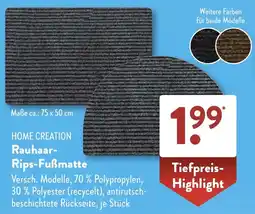 NETTO HOME CREATION Rauhaar- Rips-Fußmatte Angebot