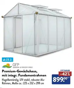 NETTO GFP GARTEN- & FREIZEIT-PROFI Premium-Gewächshaus, mit integr. Fundamentrahmen Angebot