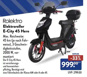 NETTO Rolektro Elektroroller E-City 45 Hero Angebot