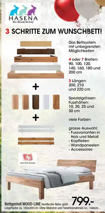 Zurbrüggen HASENA Bettgestell WOOD-LINE Angebot