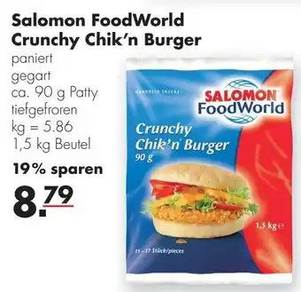 Handelshof Salomon FoodWorld Crunchy Chik'n Burger 1,5kg Beutel Angebot