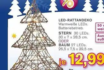 KODi Led-rattandeko, Stern Oder Baum Angebot