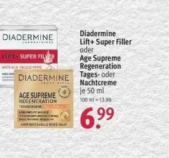 Rossmann Diadermine Lift+ Super Filler Oder Age Supreme Regeneration Tages- Oder Nachtcreme Angebot