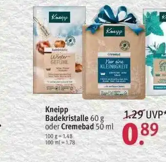 Rossmann Kneipp Badekristalle Oder Cremebad Angebot