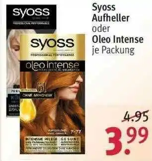 Rossmann Syoss Aufheller Oder Oleo Intense Angebot