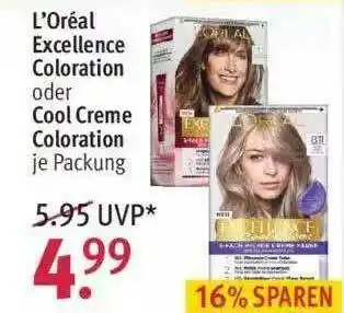 Rossmann L'oréal Excellence Coloration Oder Cool Creme Coloration Angebot