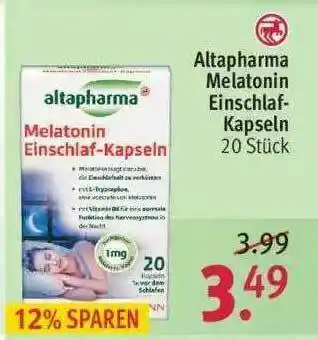 Rossmann Altapharma Melatonin Eischlaf-kapseln Angebot