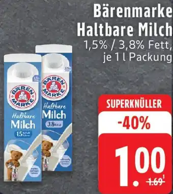 Edeka Bärenmarke Haltbare Milch Angebot