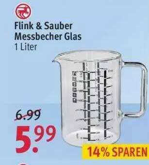 Flink & Sauber Messbecher Glas Angebot bei Rossmann