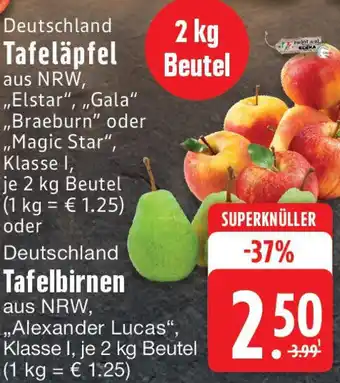 Edeka Deutschland Tafeläpfel oder Tafelbirnen Angebot