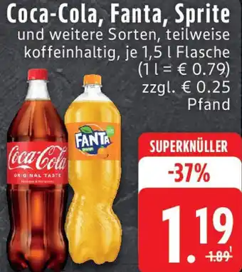 Edeka Coca-Cola, Fanta, Sprite Angebot