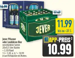 diska Jever Pilsener oder Landskron Bier Angebot