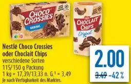 diska Nestlé Choco Crossies oder Choclait Chips Angebot