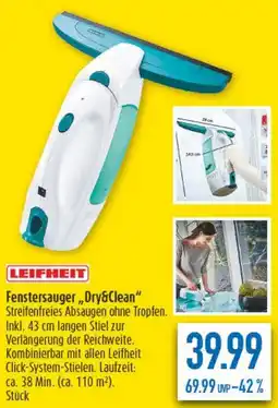 diska LEIFHEIT Fenstersauger ,,Dry&Clean" Angebot