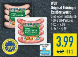 diska Wolf Original Thüringer Rostbratwurst Angebot