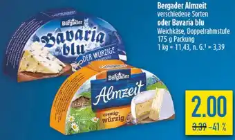 diska Bergader Almzeit oder Bavaria blu Angebot