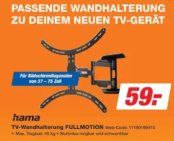 Expert hama TV-Wandhalterung FULLMOTION Angebot