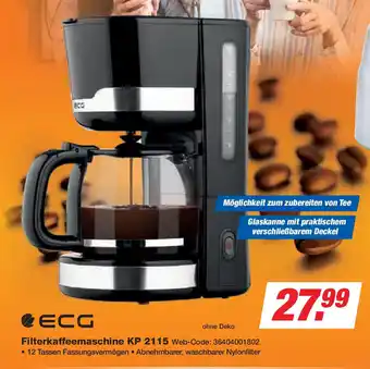 Expert ECG Filterkaffeemaschine KP 2115 Angebot