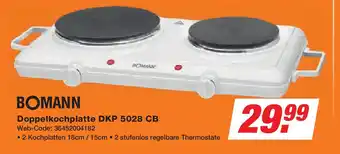 Expert BOMANN Doppelkochplatte DKP 5028 CB Angebot