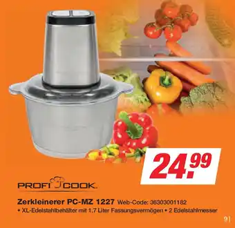 Expert PROFI COOK Zerkleinerer PC-MZ 1227 Angebot