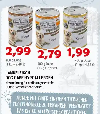 Zookauf Landfleisch dog care hypoallergen Angebot