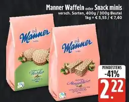 Edeka Xpress Manner waffeln oder snack minis Angebot