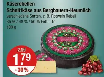 V Markt Käserebellen schnittkäse aus bergbauern-heumilch Angebot