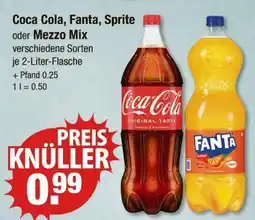 V Markt Coca cola coca cola, fanta, sprite oder mezzo mix Angebot